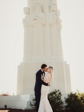 Customized Wedding Dress, Size S, Romantic & One-of-a-Kind, Beige and White